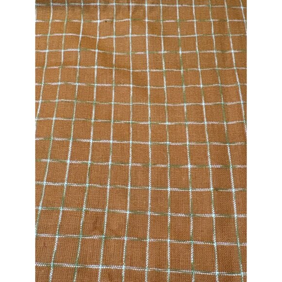 Vintage-Inspired Orange Plaid Fabric 30" x 46" for Crafting or Sewing Projects - Picture 1 of 7